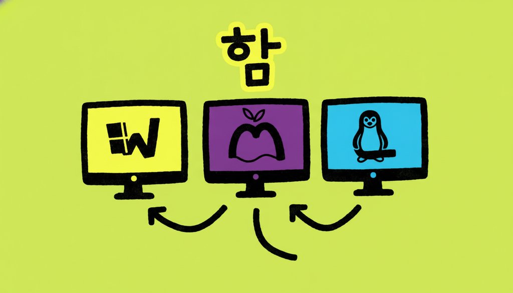 한글 무료 설치, 윈도우·맥·리눅스 방법이 전혀 다르다