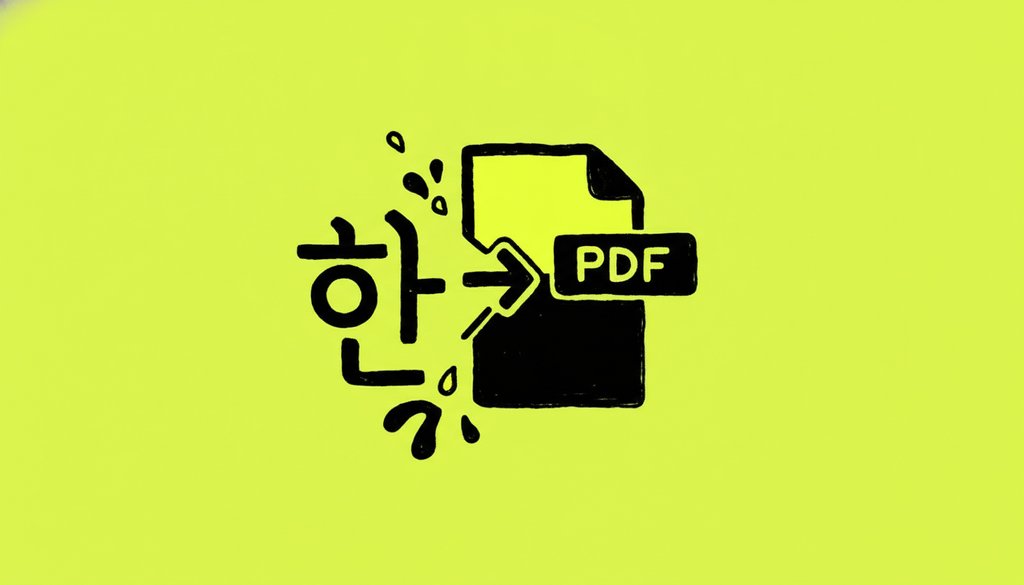 한글 PDF 변환 색상이 바뀌는 이유는 무엇인가?
