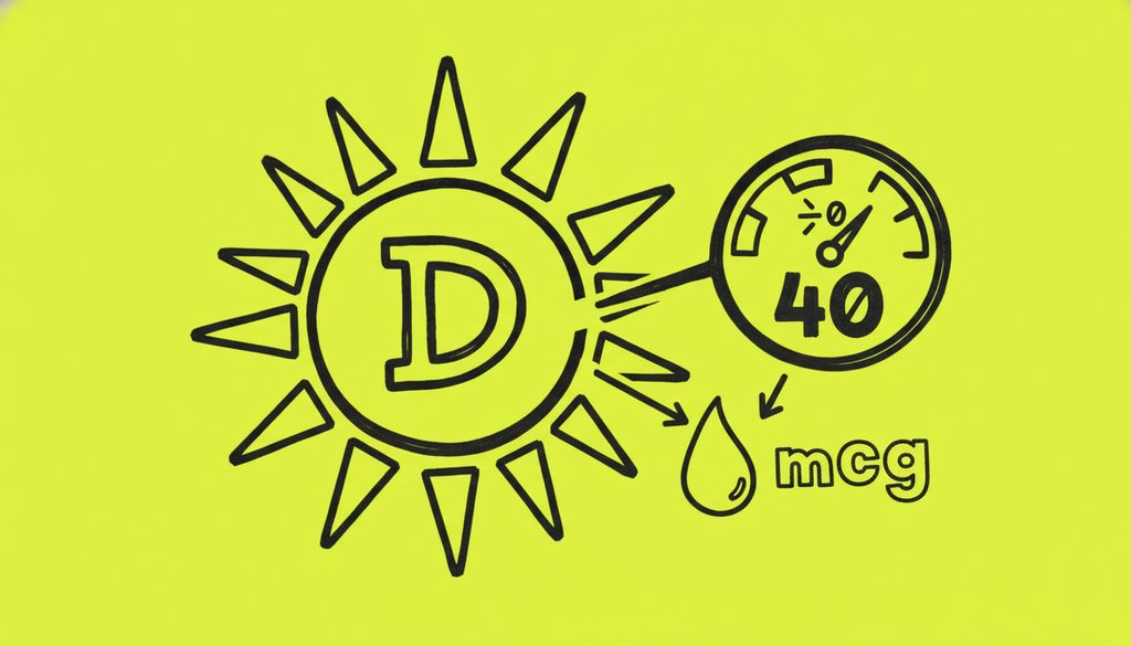 비타민D IU mcg 변환, 40으로 나누면 바로 나온다